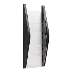 helit Prospekthalter H540xB240xT80mm DIN A5 hoch schwarz