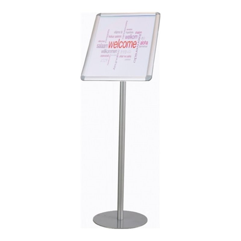 Prospektständer H930xB340mm silber m.Klapprahmen DIN A3