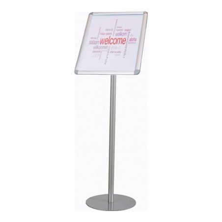 Prospektständer H930xB340mm silber m.Klapprahmen DIN A3