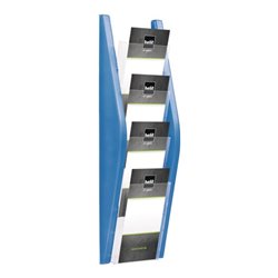 helit Prospekthalter H540xB169xT80mm 1/3 DIN A4 hoch blau