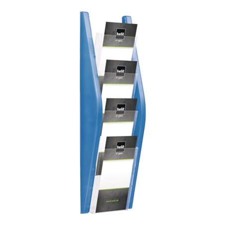 helit Prospekthalter H540xB169xT80mm 1/3 DIN A4 hoch blau