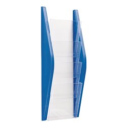 helit Prospekthalter H540xB240xT80mm DIN A5 hoch blau