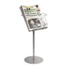 Prospektständer H750xB310mm Metall silber m.Standfuß 1 Fach