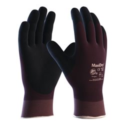 Handschuhe MaxiDry 56-427 Gr.10 lila/schwarz Nyl.m.Nitrilschaum