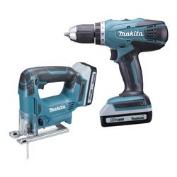 Makita Spezial Set DK18298X1 Akkuschrauber DF457DZ & Akku-Pendelhub-Stichsäge JV183DZ