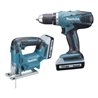Makita Spezial Set DK18298X1 Akkuschrauber DF457DZ & Akku-Pendelhub-Stichsäge JV183DZ