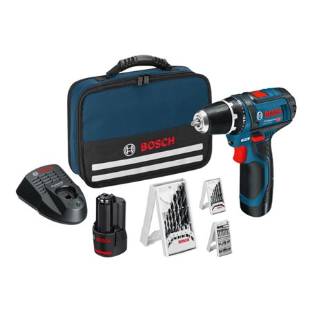 Bosch Akku-Bohrschrauber GSR 12 V mit 2 x 2 Ah Akkus und ZB in Tasche