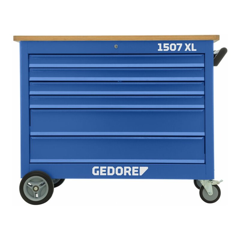 Gedore Rollwerkbank 6 Schubladen 4x Typ 1, H  75 mm 2x Typ 3, H  155 mm
