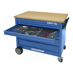 Gedore Rollwerkbank 6 Schubladen 4x Typ 1, H  75 mm 2x Typ 3, H  155 mm