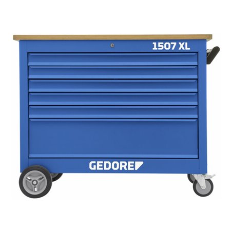 Gedore Rollwerkbank 6 Schubladen 5x Typ 1, H  75 mm 1x Typ 5, H  235 mm