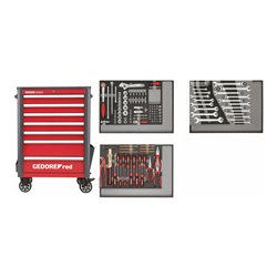 Gedore Red Wkz.Satz i.Wks.Wagen WINGMAN rot 129tlg