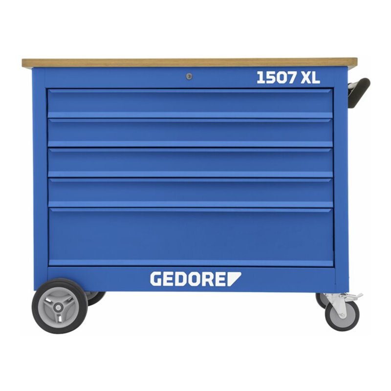 Gedore Rollwerkbank 5 Schubladen 4x Typ 2, H  101,5 mm 1x Typ 4, H  208 mm