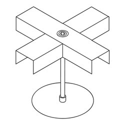 Säbu Kreuzverbinder für SAFE Flachwannen für die Verbindung von 4 Flachwannen aller Größen