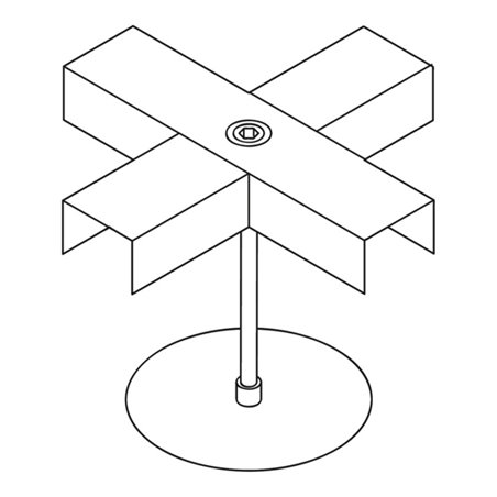 Säbu Kreuzverbinder für SAFE Flachwannen für die Verbindung von 4 Flachwannen aller Größen