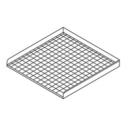 Säbu Gitterrostauflage für Kleingebinde, verzinkt mit Durchschub-Sicherung