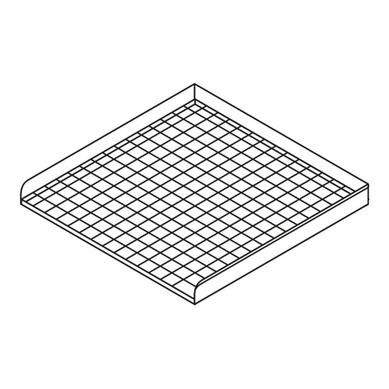 Säbu Gitterrostauflage für Kleingebinde, verzinkt mit Durchschub-Sicherung