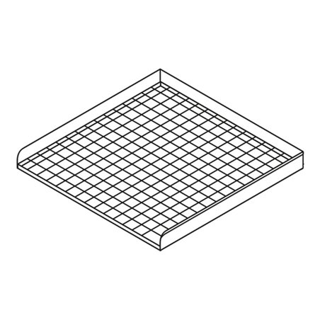 Säbu Gitterrostauflage für Kleingebinde, verzinkt mit Durchschub-Sicherung