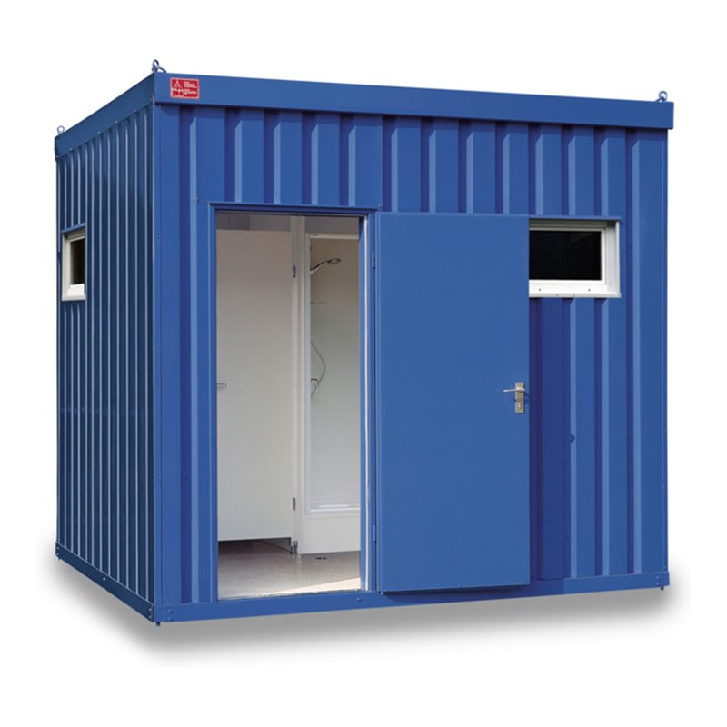 FLADAFI® Sanitär-Modul 3 m (Herren) mit Außenwandlackierung in RAL-Farbton 7035