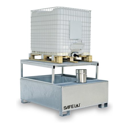 Säbu SAFE Mega-Systempalette TCB-1 verzinkt Auffangvolumen 1000 L