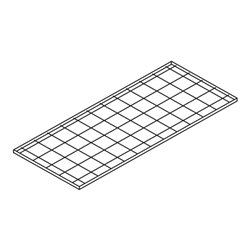 Säbu Gitterrost-Regalboden verzinkt B 1200 x T 500 mm