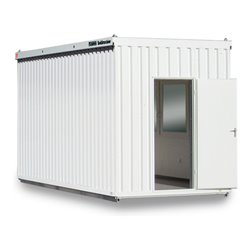 FLADAFI® Toilettenmodul 6 m,(Damen u. Herren) mit Außenwandlackierung in lichtgrau (RAL 7035)