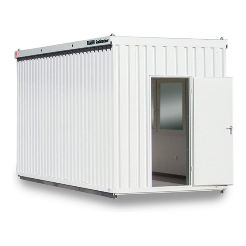 FLADAFI® Toilettenmodul 6 m,(Damen u. Herren) mit Außenwandlackierung in lichtgrau (RAL 7035)