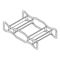 Säbu Fasspalette aus Stahlblech verzinkt, stapelbar für 2 Fässer liegend