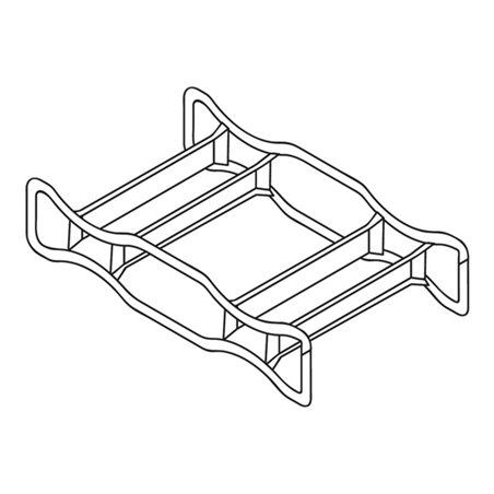 Säbu Fasspalette aus Stahlblech verzinkt, stapelbar für 2 Fässer liegend