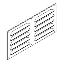Säbu Lüftungsgitter 250 x 500 mm für Materialcontainer und SAFE Tank isoliert