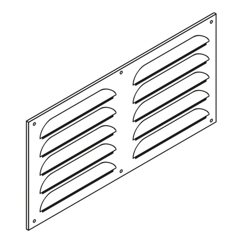 Säbu Lüftungsgitter 250 x 500 mm für Materialcontainer und SAFE Tank isoliert