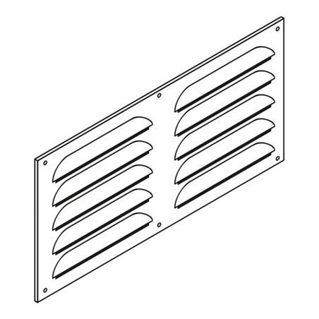 Säbu Lüftungsgitter 250 x 500 mm für Materialcontainer und SAFE Tank isoliert