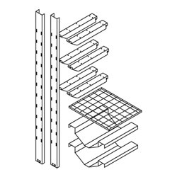 Säbu Fass-/ Gitterrostregal für Kleingebinde und 2x 50/60 L Fass
