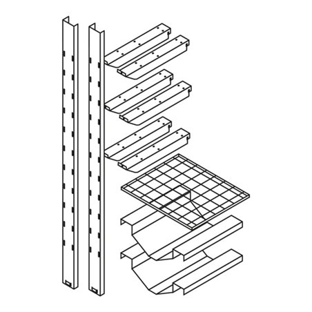 Säbu Fass-/ Gitterrostregal für Kleingebinde und 2x 50/60 L Fass
