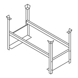 Säbu SAFE Stapelrahmen STRG Kapazität 2x200 L oder 3x50 L Fass