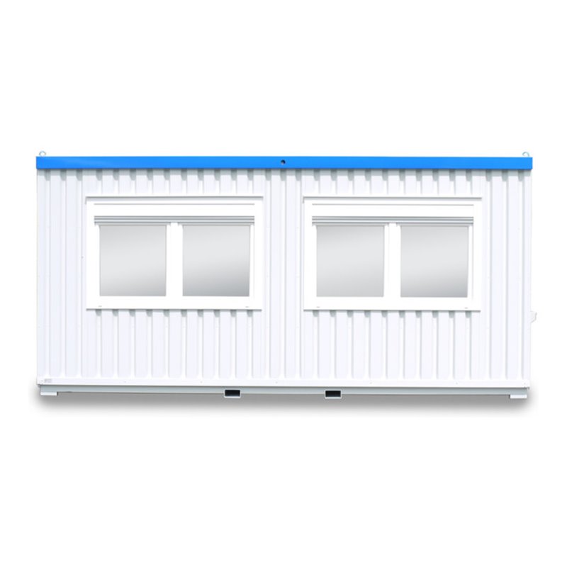 FLADAFI® Raummodul 6 m mit Außenwandlackierung in lichtgrau (RAL 7035), 1x Fenster