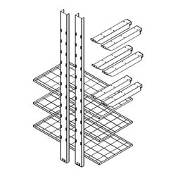 Säbu Gitterrostregal 1000 mm
