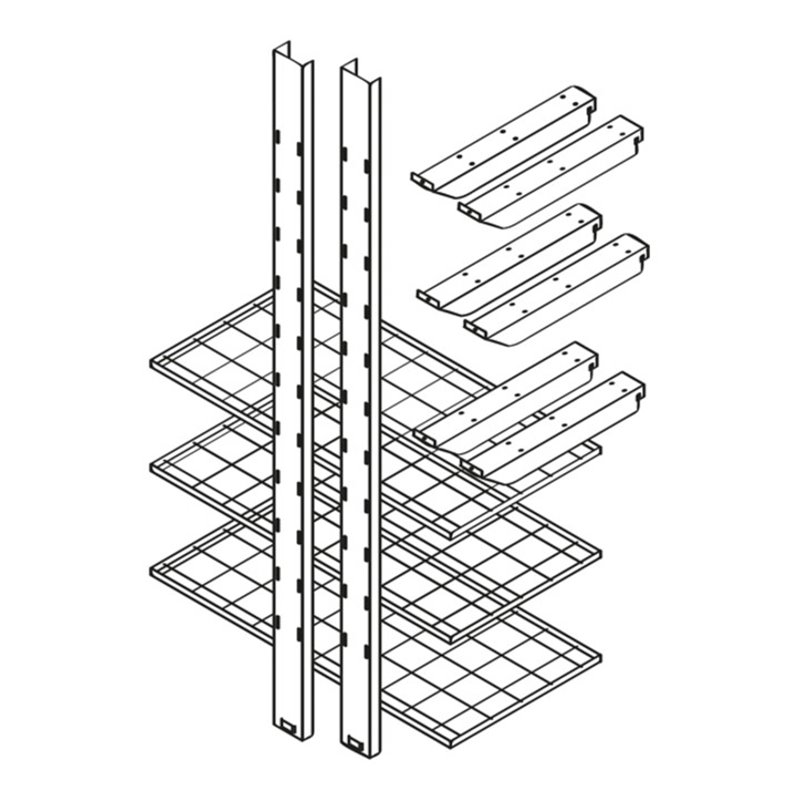 Säbu Gitterrostregal 1000 mm