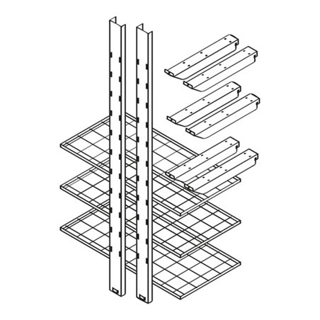 Säbu Gitterrostregal 1000 mm