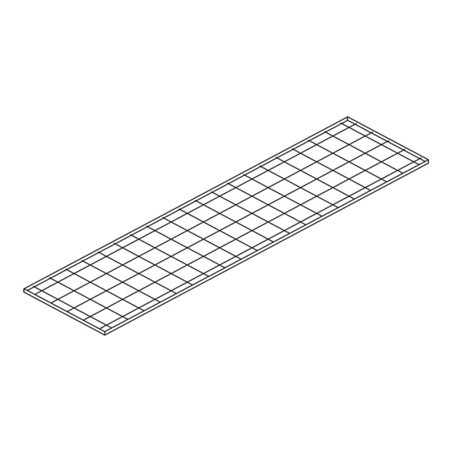 Säbu Gitterrost-Regalboden, B 2000 x T 500 mm, verzinkt