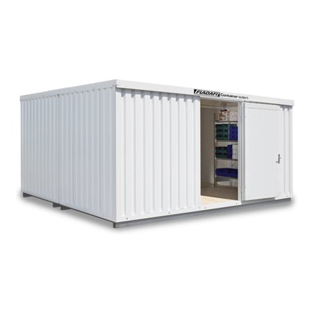 FLADAFI® Materialcontainer-Kombination Modell IC 1540, isoliert mit isoliertem Boden lackiert in RAL-Farbton