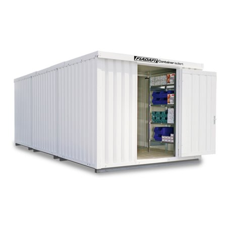 FLADAFI® Materialcontainer-Kombination Modell IC 1360, isoliert mit isoliertem Boden lackiert in RAL-Farbton