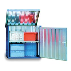 FLADAFI® Magazinbox MB 2 Verzinkt, montiert, mit Boden lackiert in RAL-Farbton