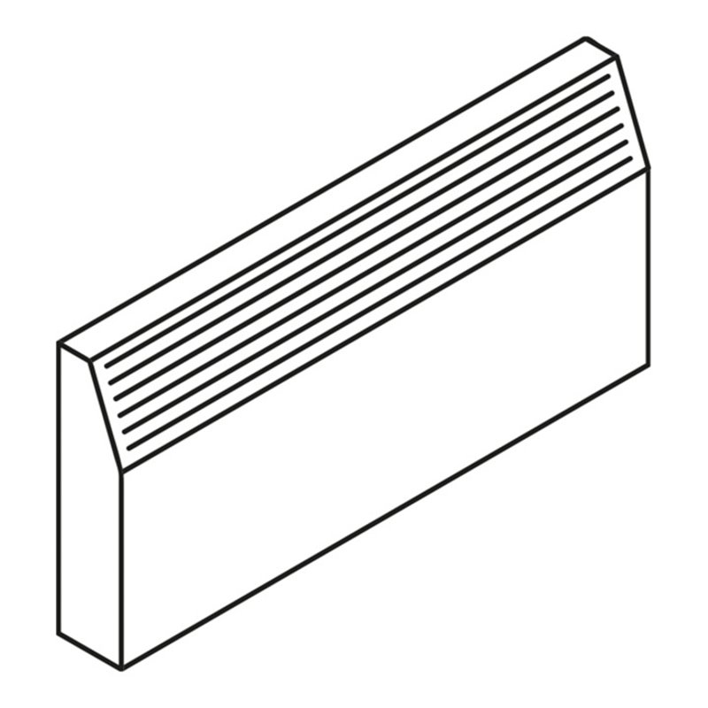 Säbu Elektro Wandheizer mit Thermostat Leistung 2000 W