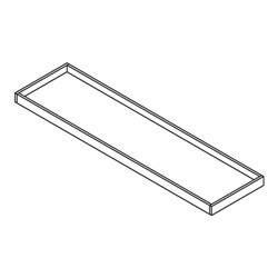 Säbu Lagerkasten B 2000 x T 500 x H 80 mm Schutz gegen Runterfallen