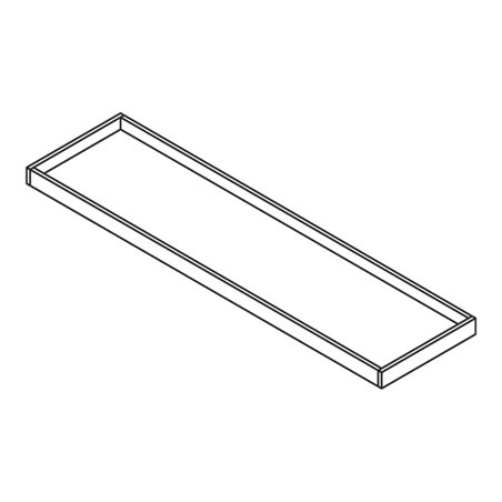 Säbu Lagerkasten B 2000 x T 500 x H 80 mm Schutz gegen Runterfallen
