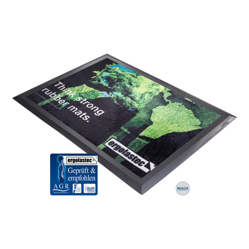Kraiburg ergonomische Arbeitsplatzmatte Ergolastec Inlay für Ihre Werbung Länge 1350 mm 1 Matte