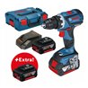 Bosch Akku-Bohrschrauber GSR 18V-60 C, mit 3 x 4,0 Ah Li-Ion Akku und L-BOXX