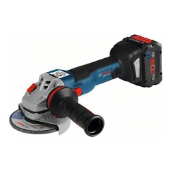 Bosch Akku-Winkelschleifer GWS 18V-10 C mit 2 x 5,0 Ah Li-Ion Akku L-BOXX