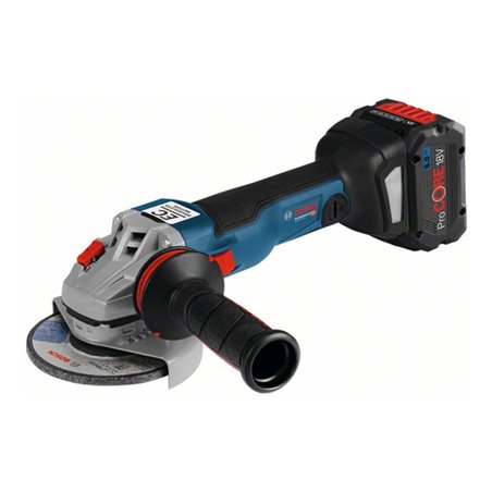 Bosch Akku-Winkelschleifer GWS 18V-10 C mit 2 x 5,0 Ah Li-Ion Akku L-BOXX