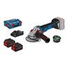 Bosch Akku-Winkelschleifer GWS 18V-10 SC mit 2 x 8,0-Ah-Li-Ion-Akku